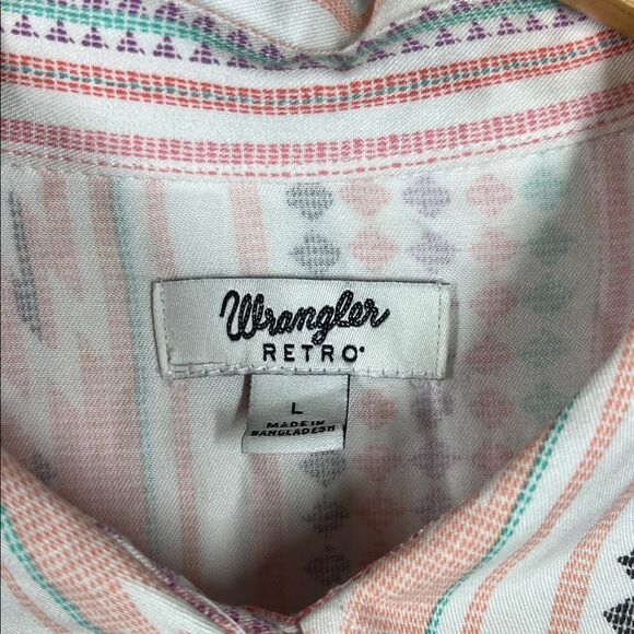 Wrangler Multicolor Striped Button Down Shirt - Picture 5 of 5